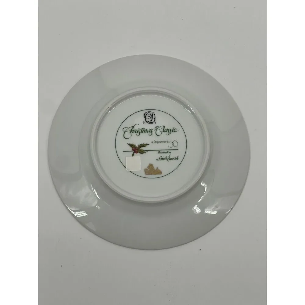 Department 56 Christmas Classic Dickens Salad Dessert Side Plate 8”